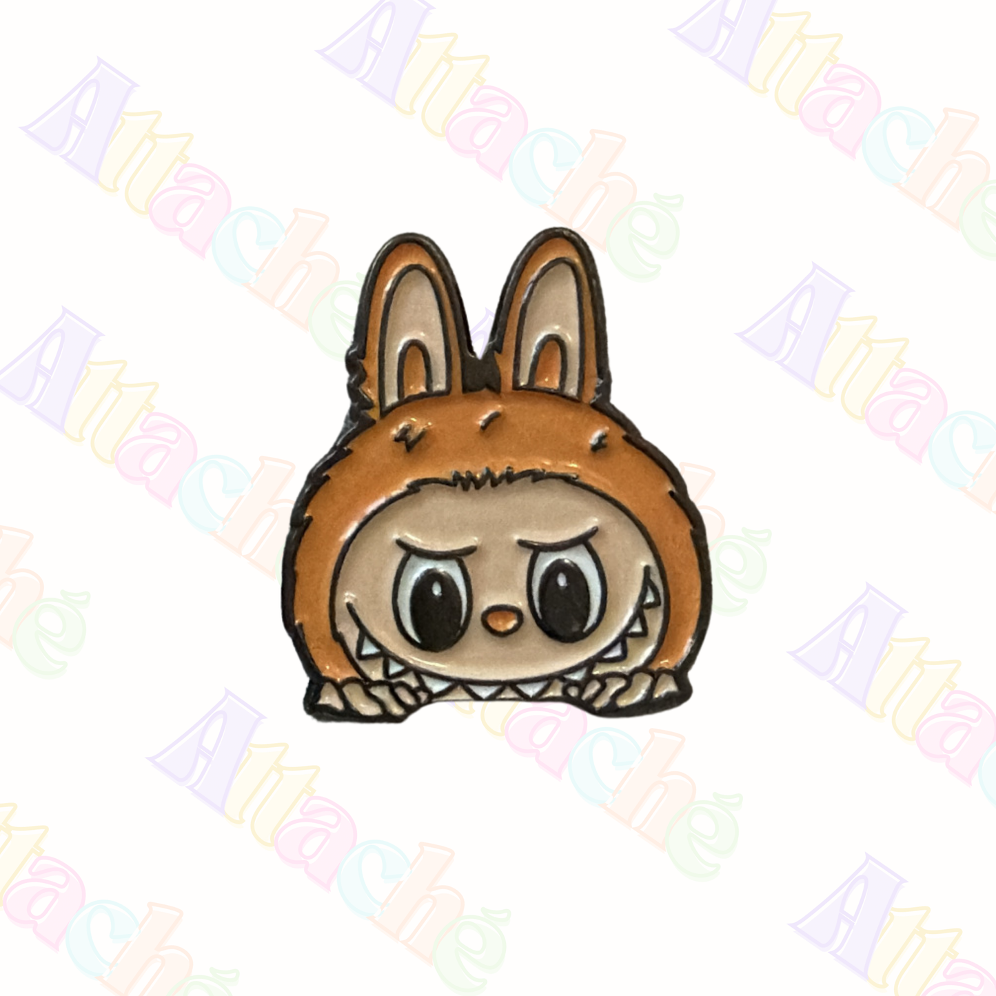 Orange Bunny Metal Sticker