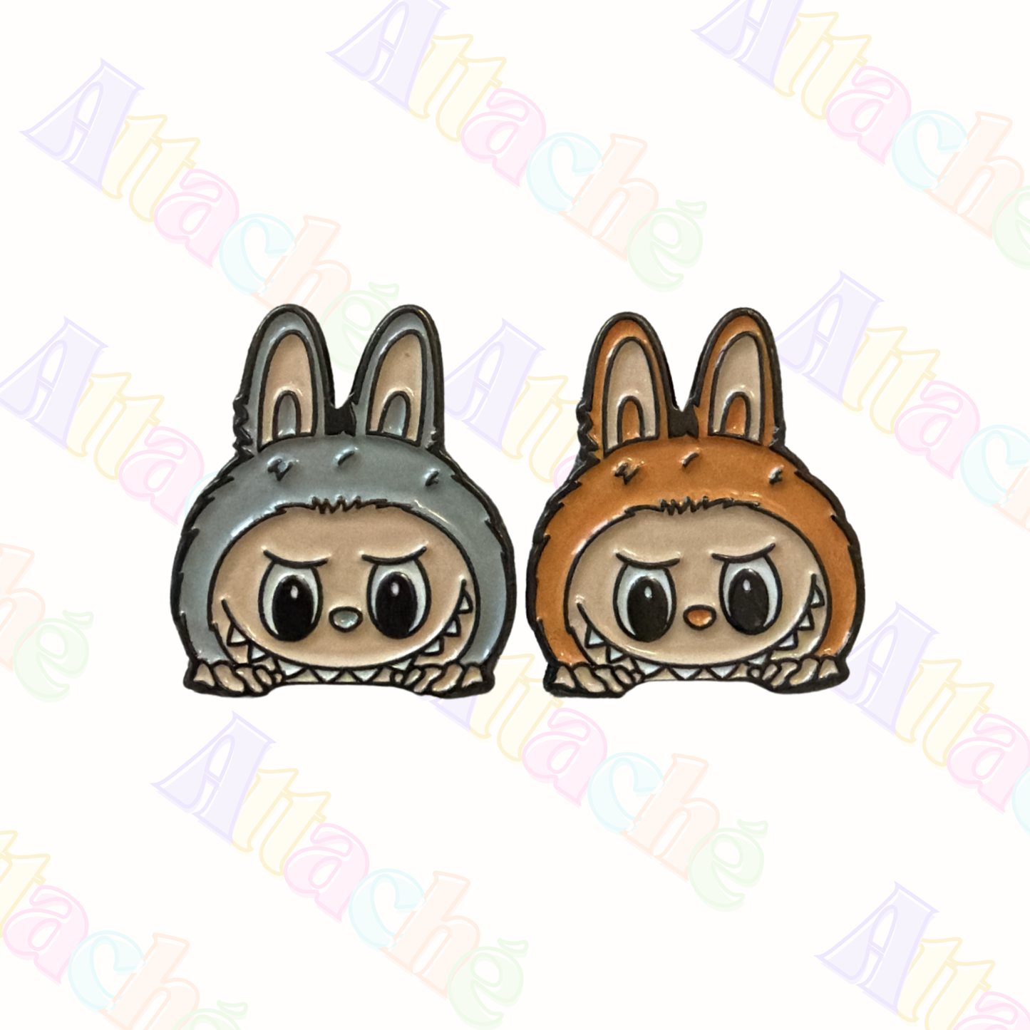 Orange Bunny Metal Sticker
