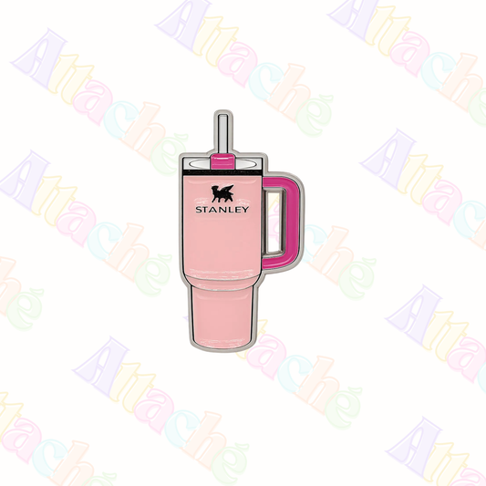 Pink Tumbler Metal Sticker