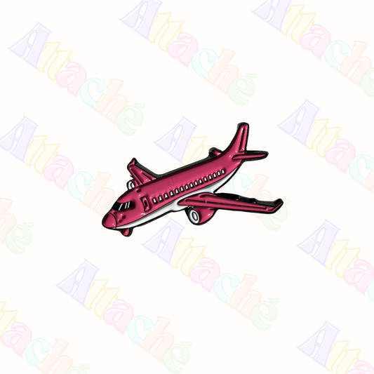 Pink Aeroplane Metal Sticker
