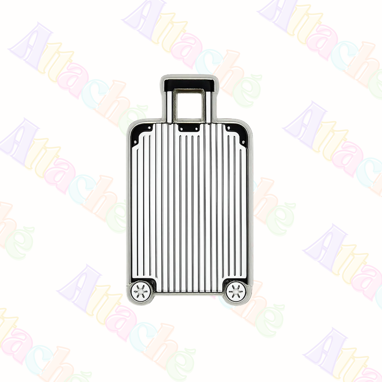 Silver Suitcase Metal Sticker