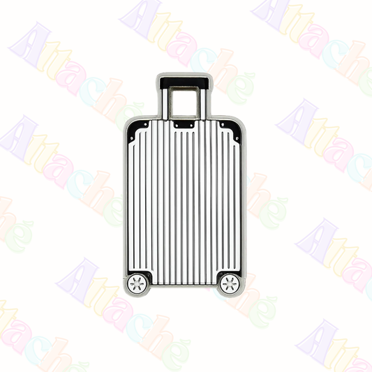 Silver Suitcase Metal Sticker