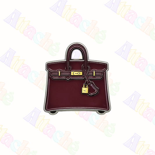 Maroon Handbag Metal Sticker