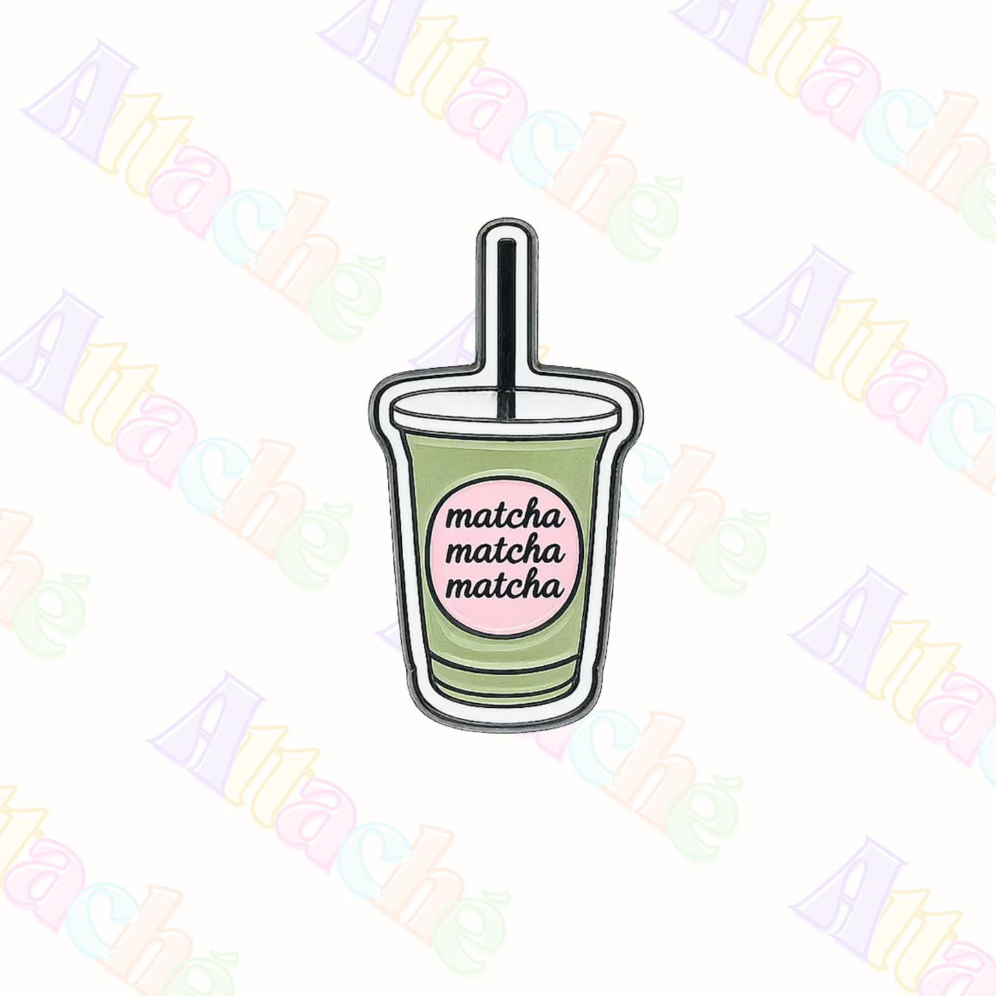 Iced Matcha Cup Metal Sticker