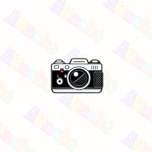 Black Vintage Camera Metal Sticker