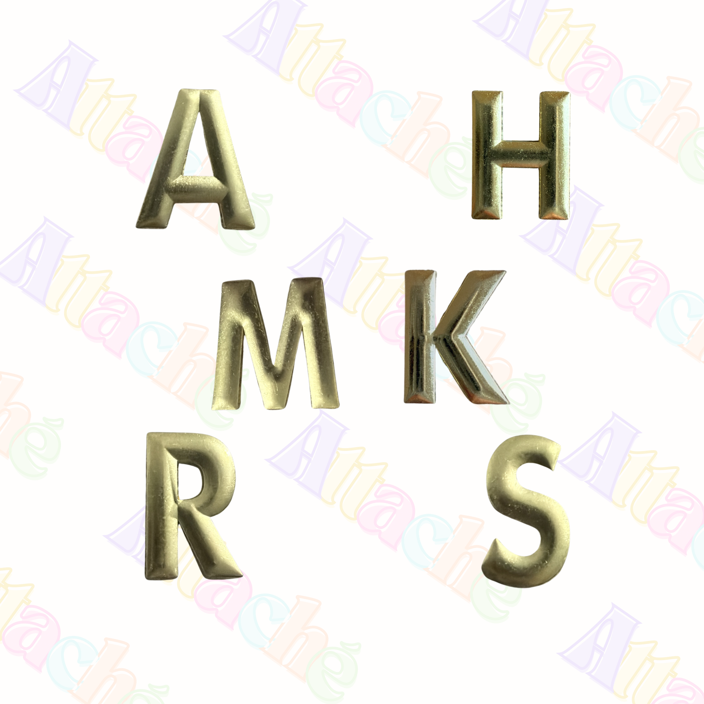 Gold Letter K Metal Sticker