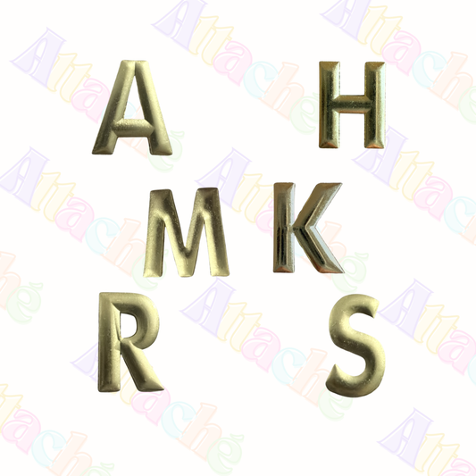 Gold Letter Metal Sticker