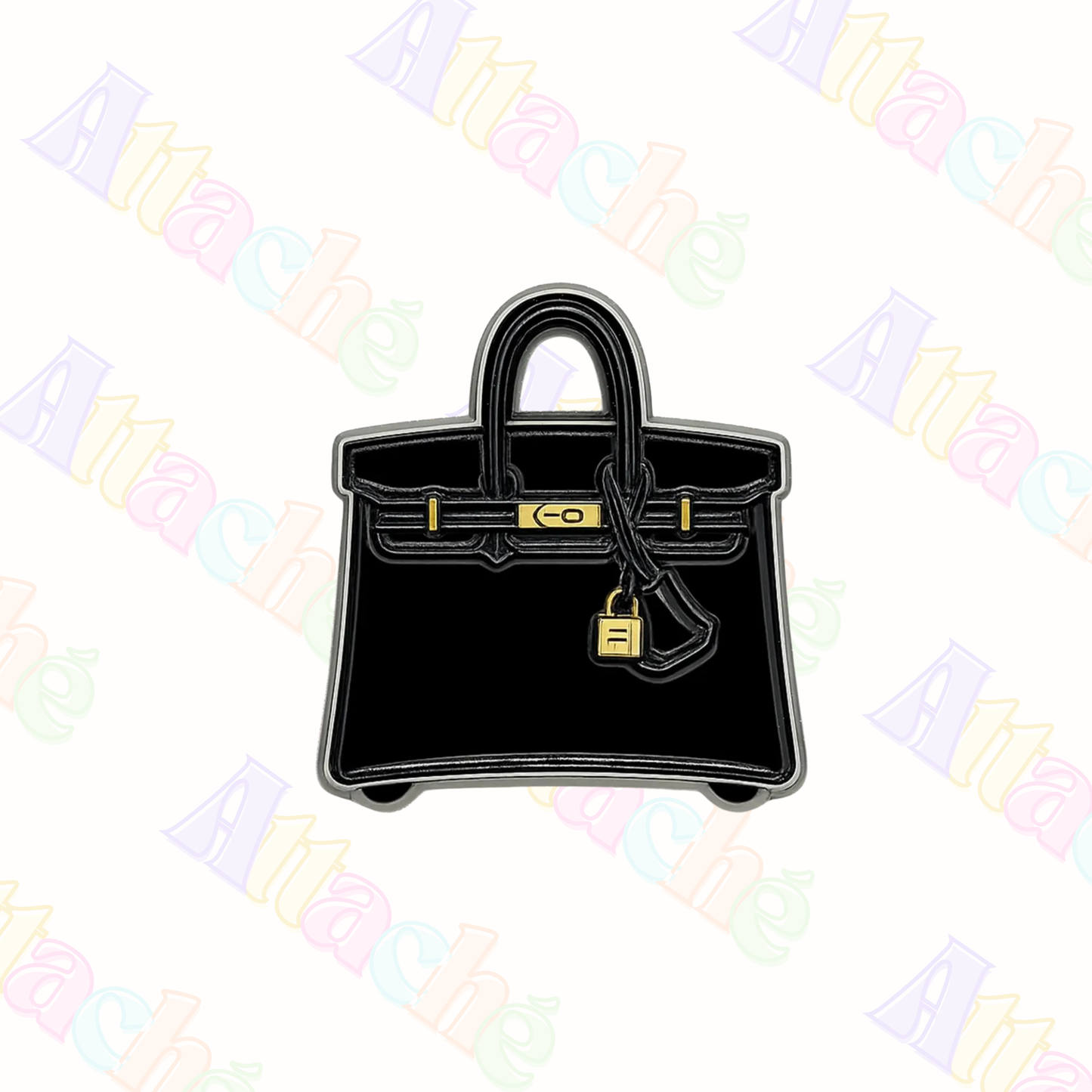 Black Handbag Metal Sticker