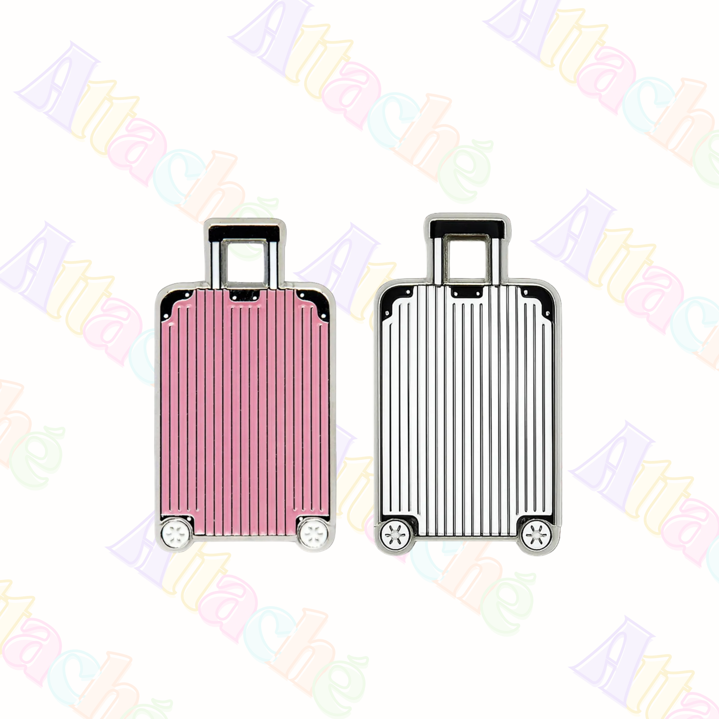 Silver Suitcase Metal Sticker