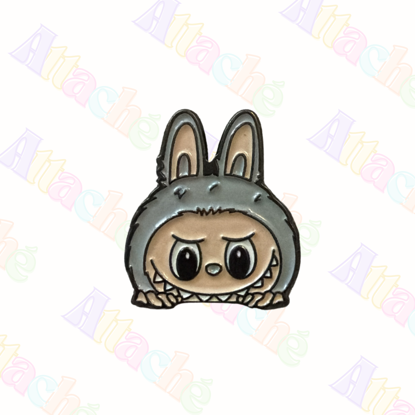 Grey Bunny Metal Sticker