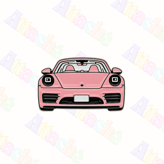 Pink Convertible Metal Sticker