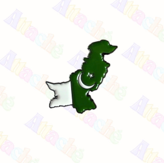 Pakistan Map Metal Sticker