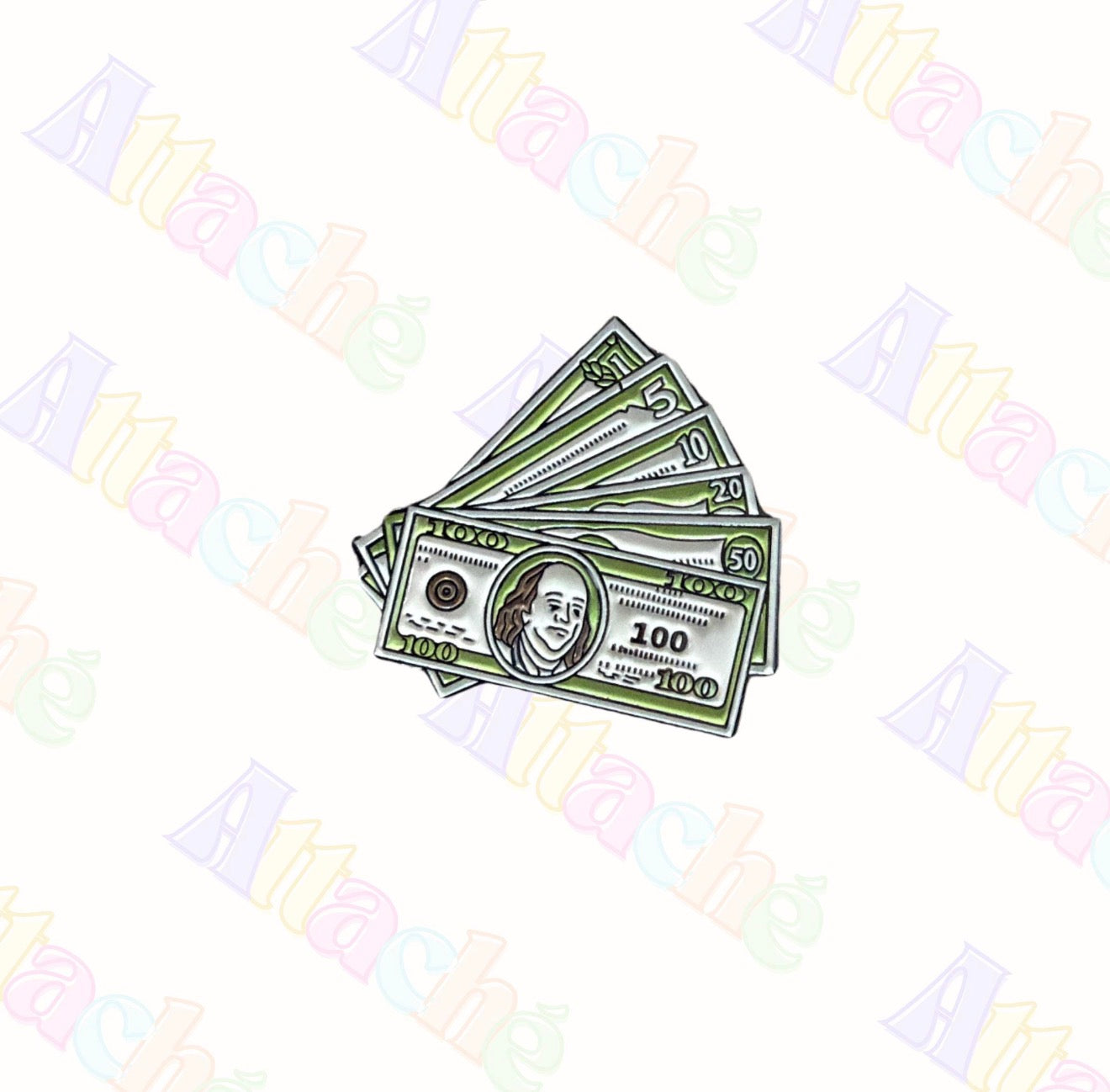 Dollar Bills Metal Sticker