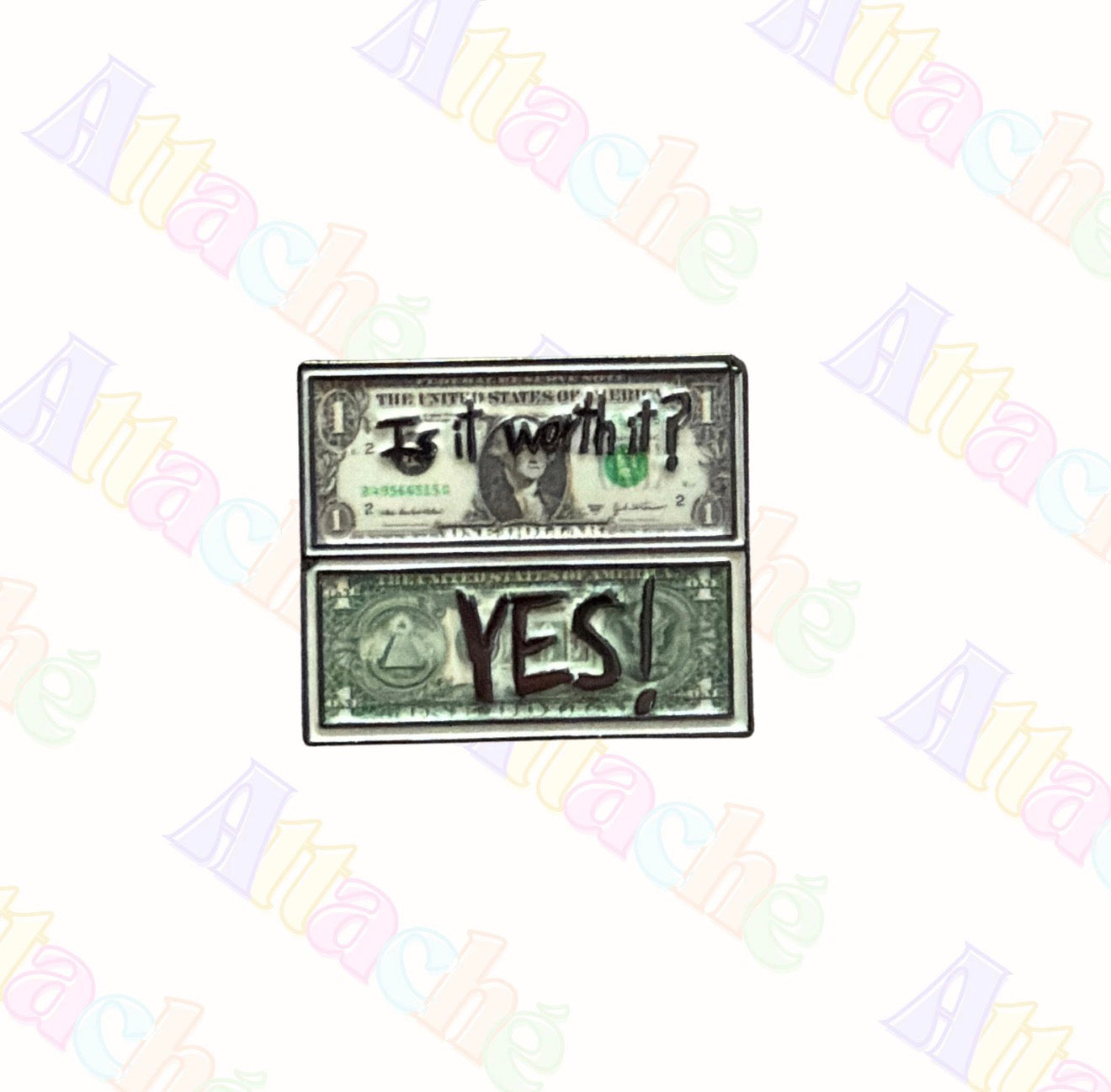 Is It Worth it? Yes Money Metal Sticker