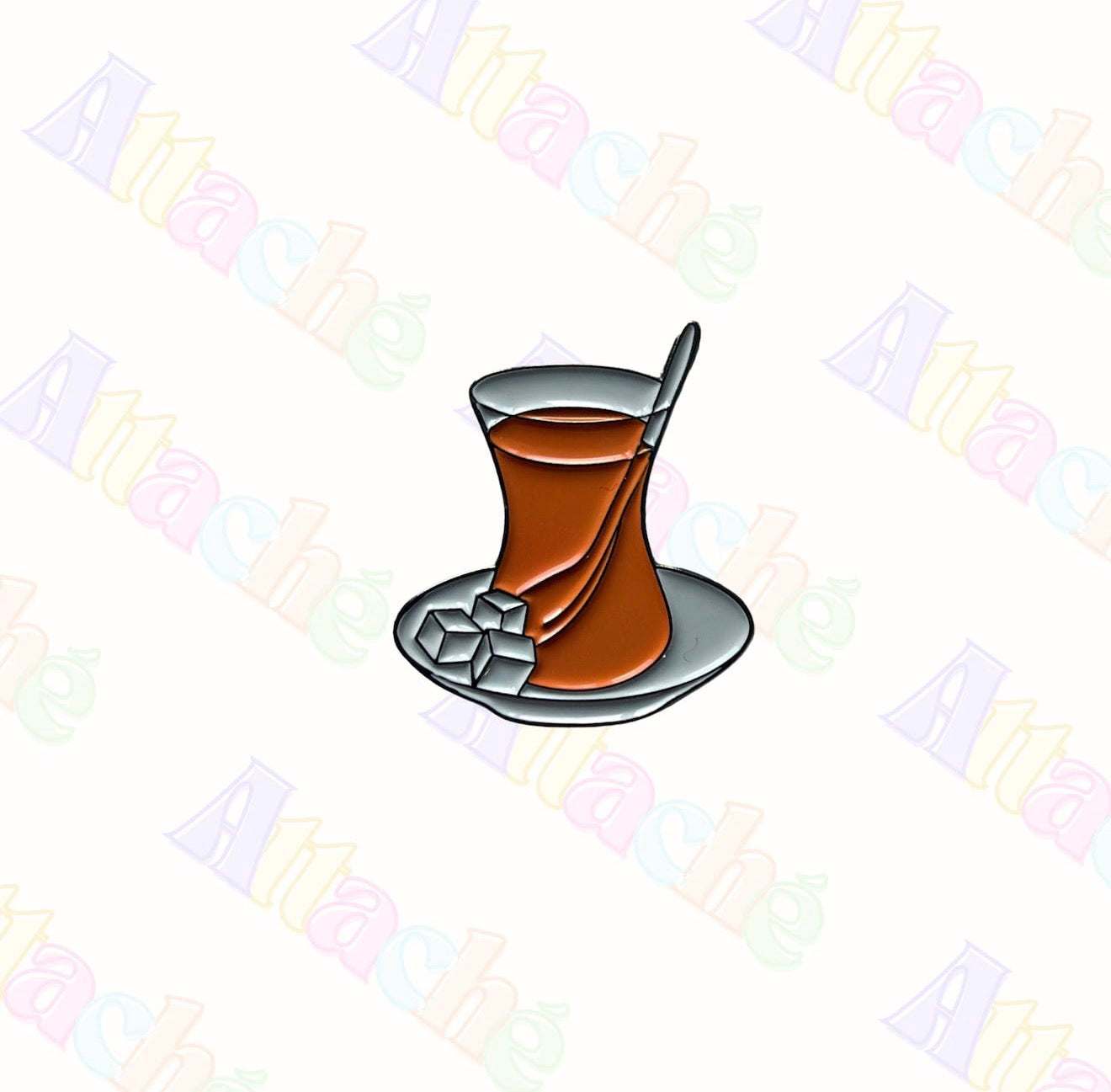 Turkish Tea Glass Metal Sticker