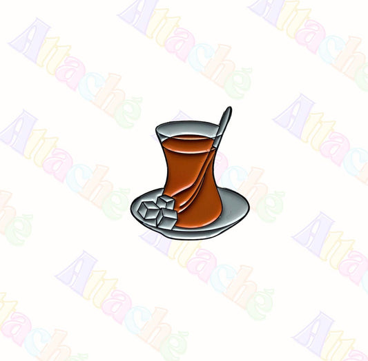 Turkish Tea Glass Metal Sticker