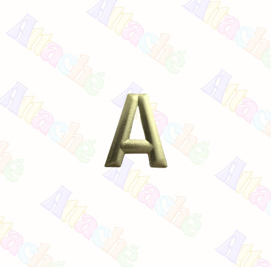 Gold Letter A Metal Sticker
