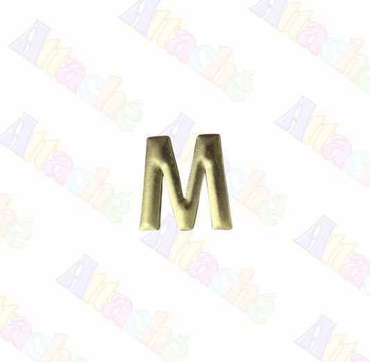 Gold Letter M Metal Sticker
