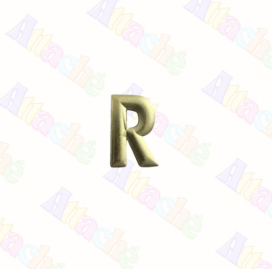 Gold Letter R Metal Sticker