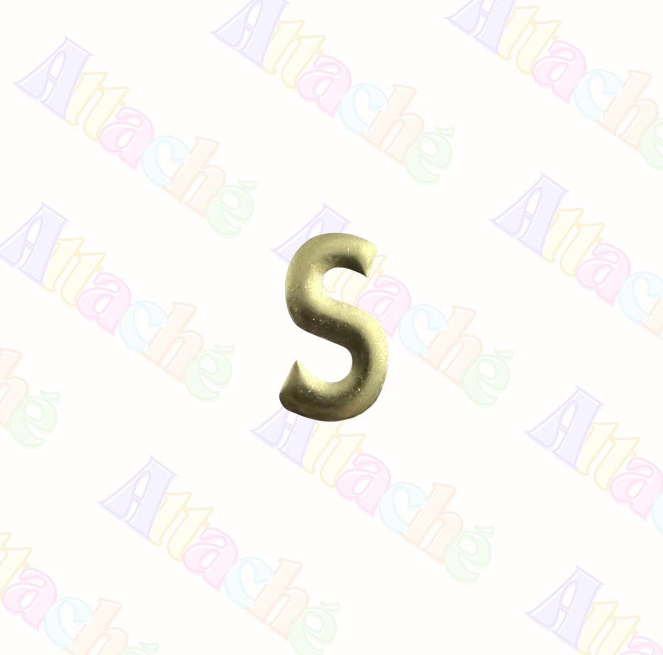 Gold Letter S Metal Sticker