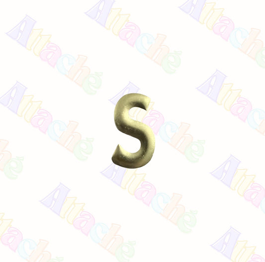 Gold Letter S Metal Sticker